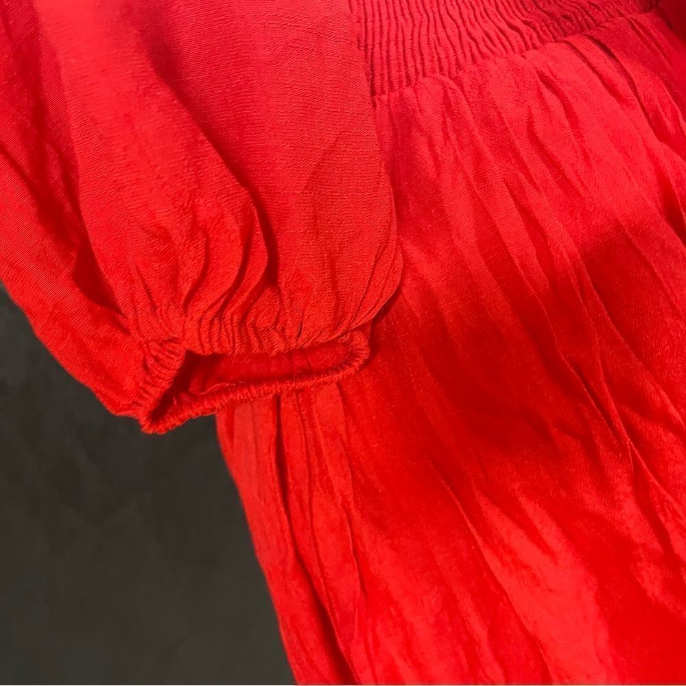 Poppy red summer sun dress - Picture 5 of 12